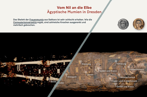 Vorschaubild für die Mumien-Medienstation in den Staatlichen Kunstsammlungen Dresden Vorschaubild für die Mumien-Medienstation in den Staatlichen Kunstsammlungen Dresden